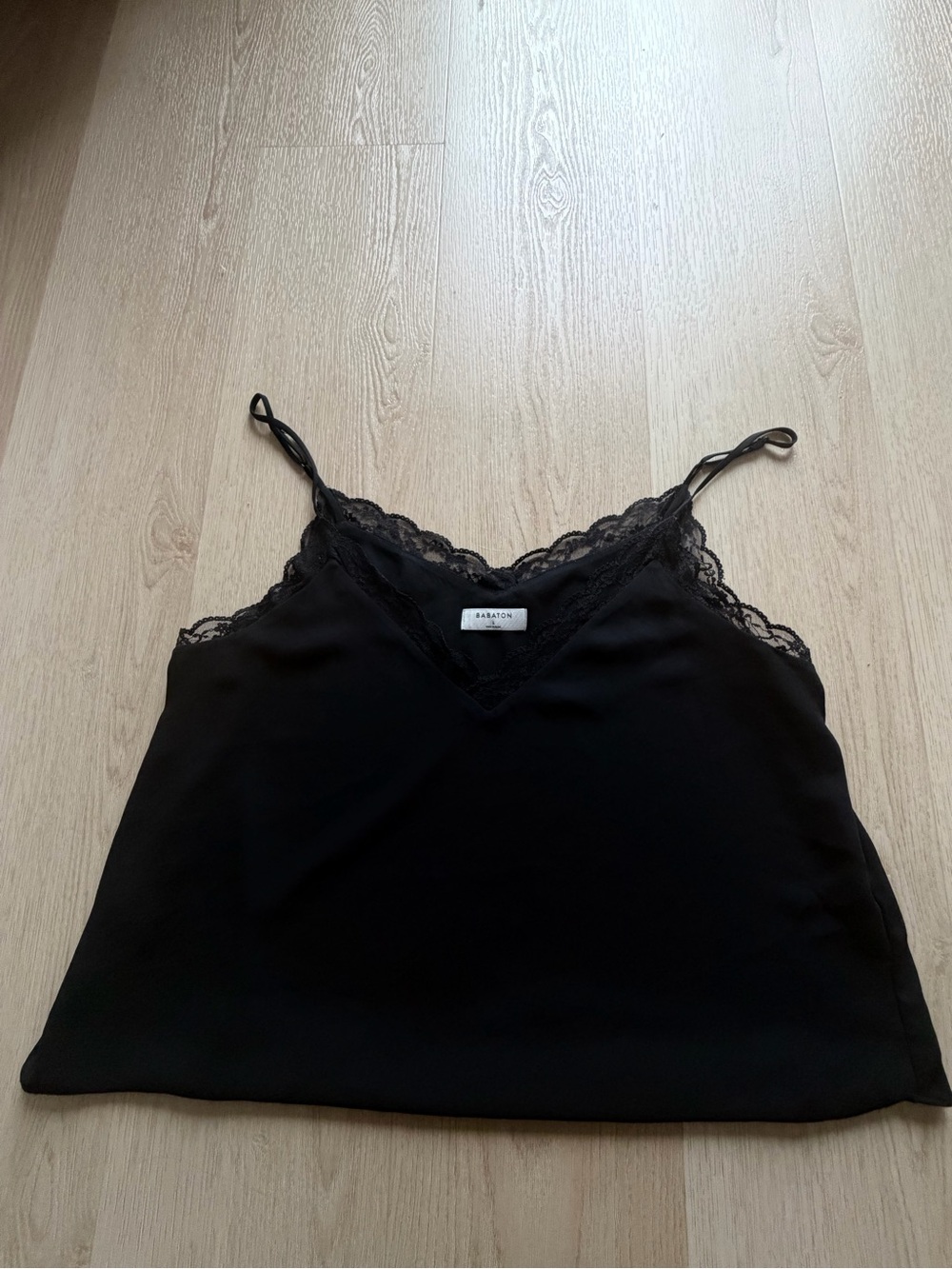 Babaton Aritzia Everly Black Lace-Trim Camisole NWOT